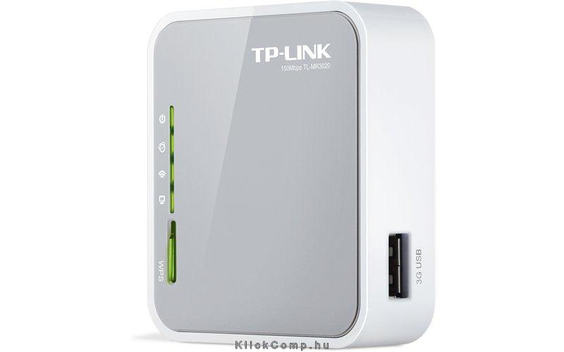 WiFi Router TP-Link 150Mbps N 3G Router UMTS/HSPA/EVDO Portable fotó, illusztráció : TL-MR3020