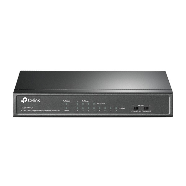 8 Port Switch TP-LINK TL-SF1008LP 8-Port 10/100Mbps Desktop Switch with 4-Port fotó, illusztráció : TL-SF1008LP