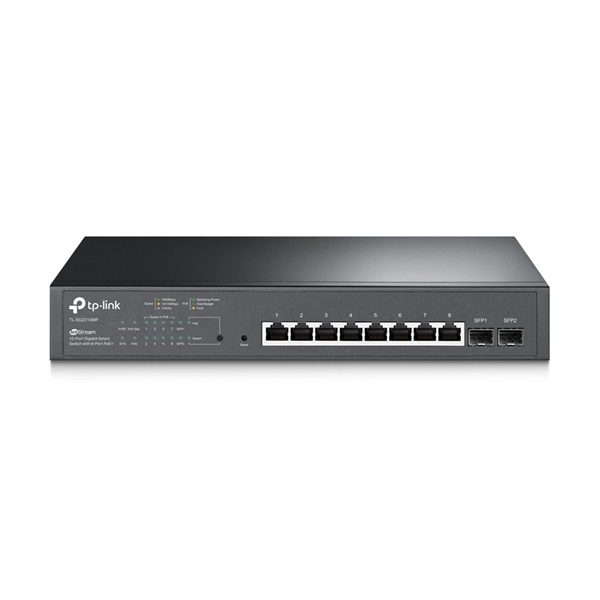 10 Port Switch TP-LINK TL-SG2210MP 10-Port Gigabit Smart Switch with 8-Port PoE fotó, illusztráció : TL-SG2210MP