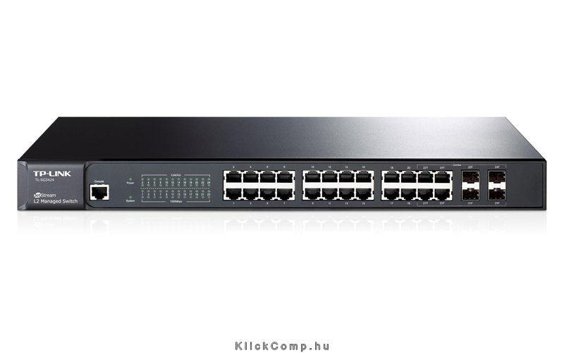 24 port Switch gigabit +4 combo SFP L2 managed fotó, illusztráció : TL-SG3424