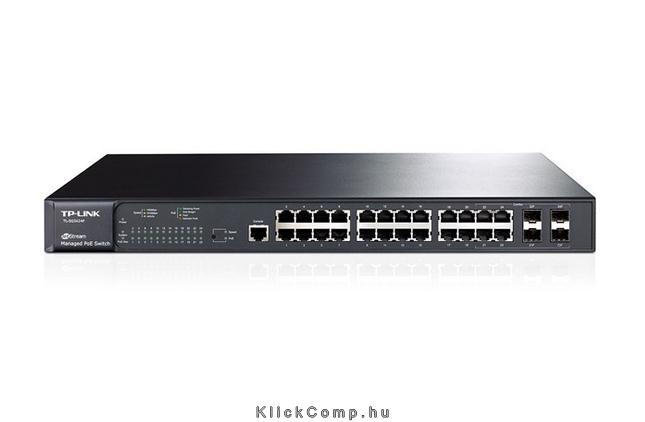 16 port Switch LAN 10/100/1000Mbps, 4 combo 1000Mbps menedzselhető PoE switch fotó, illusztráció : TL-SG3424P