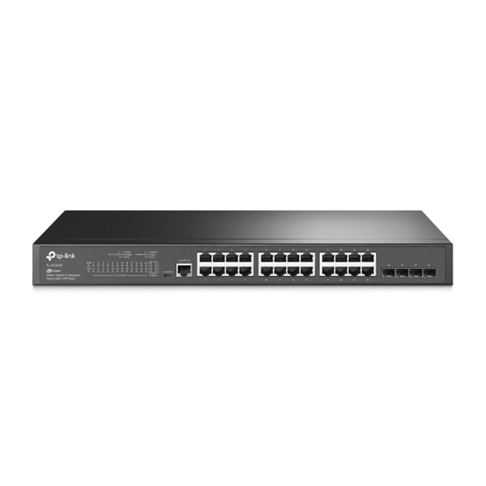 24 Port Switch 10/100/1000Mbps TP-LINK TL-SG3428 JetStream 24-Port Gigabit L2 M fotó, illusztráció : TL-SG3428