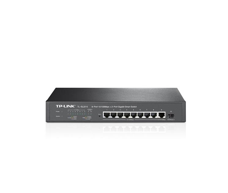 8-Port 10/100Mbps + 2-Port Gigabit Smart Switch fotó, illusztráció : TL-SL2210