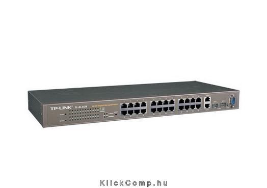 24 LAN 10/100Mbps, 2 miniGBIC menedzselhető rack switch fotó, illusztráció : TL-SL3428