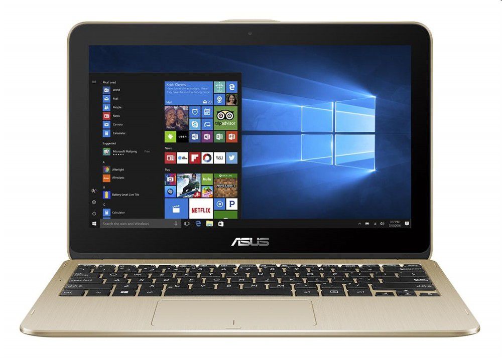 ASUS mini laptop 11,6  Touch N3350 4GB 500GB HDD + 32GB eMMC Arany Win10 fotó, illusztráció : TP203NAH-BP047T