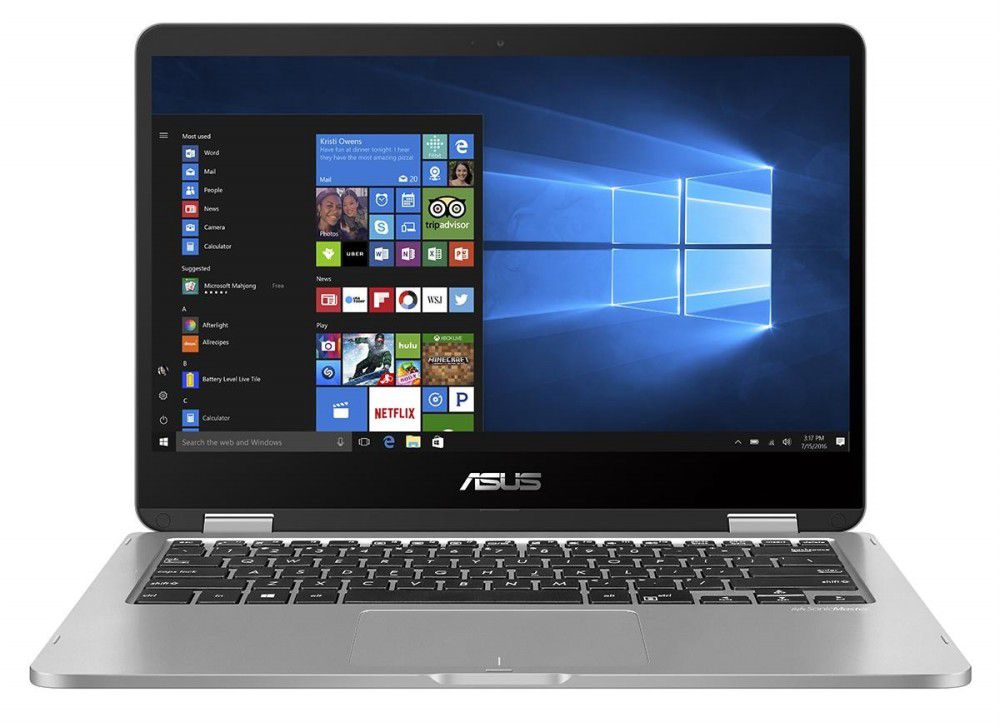 ASUS laptop 14  HD Touch N3350 4GB 64GB EMMC Acélszürke Win10 fotó, illusztráció : TP401NA-BZ032T