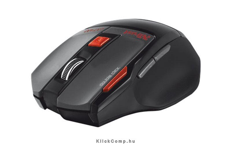 Egér Vezeték Nélküli Gamer GXT120 c.sz:; Optikai érzékelő; 1000-2000DPI; gumizo fotó, illusztráció : TRUST-19339