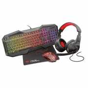 Gamer csomag Trust GXT 1180RW, Billentyűzet, egér, headset, egérpad Vásárlás TRUST-23218 Technikai adat