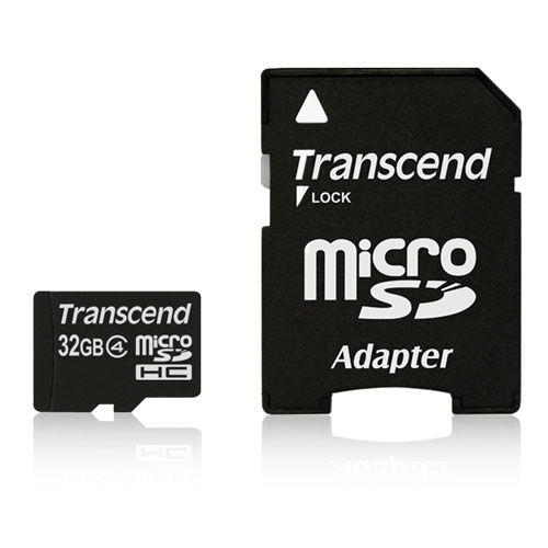 Transcend Memory card micro SDHC 32GB class4+adapter(élettartam gar) - Már nem fotó, illusztráció : TS32GUSDHC4