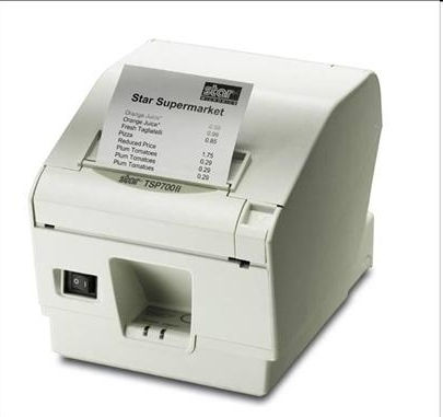 Star TSP700-II nyomtató, Blokk-Nyomtató soros, vágó, fehér fotó, illusztráció : TSP743D-II