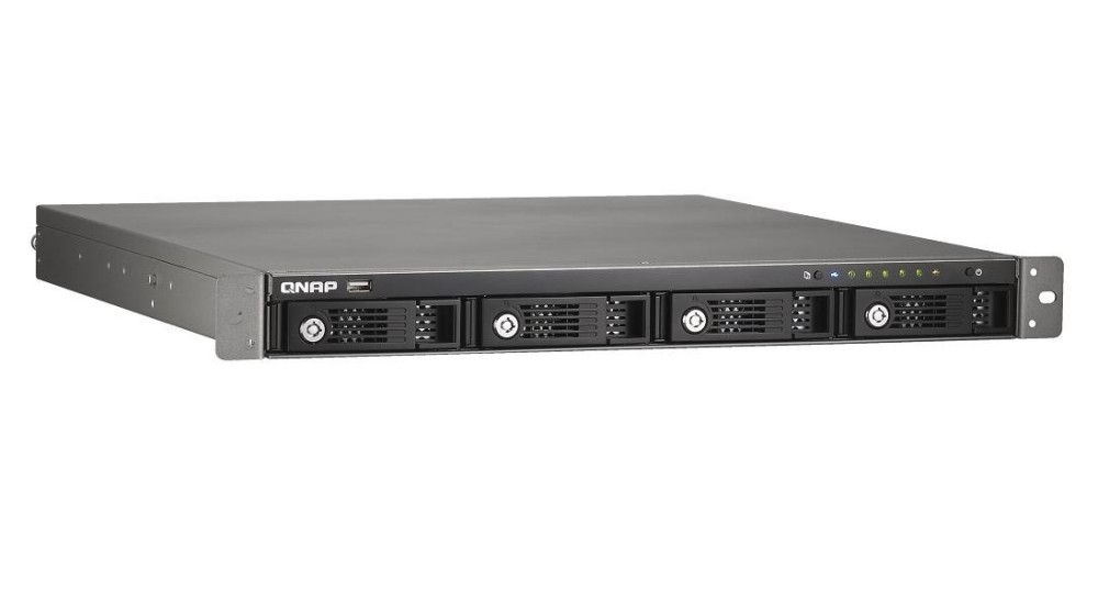 NAS, 4 HDD hely Olvasás: 100MB/s, Írás: 33MB/s,SATA, 2xRJ-45, 4xUSB, 2x eSata, fotó, illusztráció : TS-412U