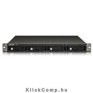 NAS, 4HDD hely,Olv.:210MB/s, Írás:155MB/s, SATA, 2xRJ-45, 4xUSB, 2x eSata, rack fotó, illusztráció : TS-419UII