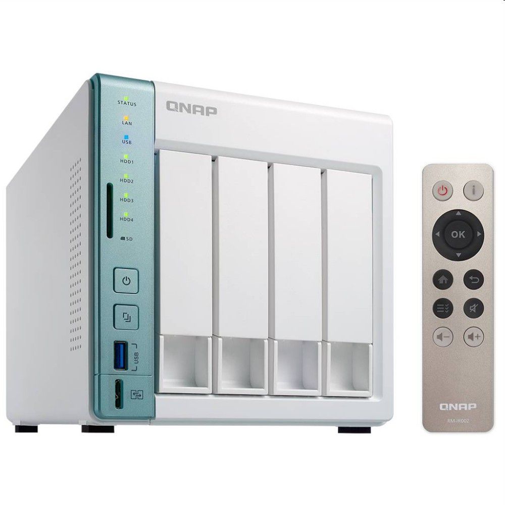 NAS 4 HDD hely SATA 2x RJ-45 3x USB3.0, HDMI QNAP TS-451A-4G fotó, illusztráció : TS-451A-4G