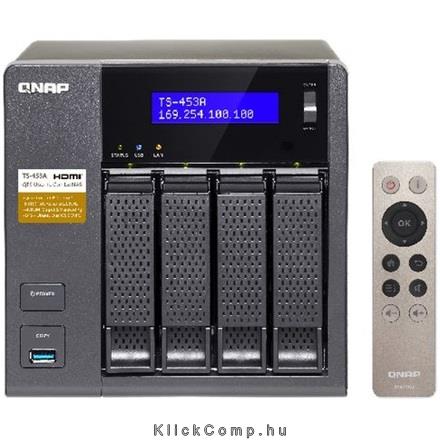 NAS 4 HDD hely SATA 4x RJ-45 4x USB3.0 2xHDMI QNAP fotó, illusztráció : TS-453A-8G