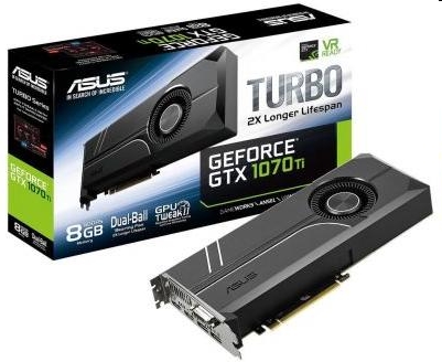 VGA GTX1070TI ASUS videokártya nVidia TURBO GTX1070TI 8G fotó, illusztráció : TURBO-GTX1070TI-8G