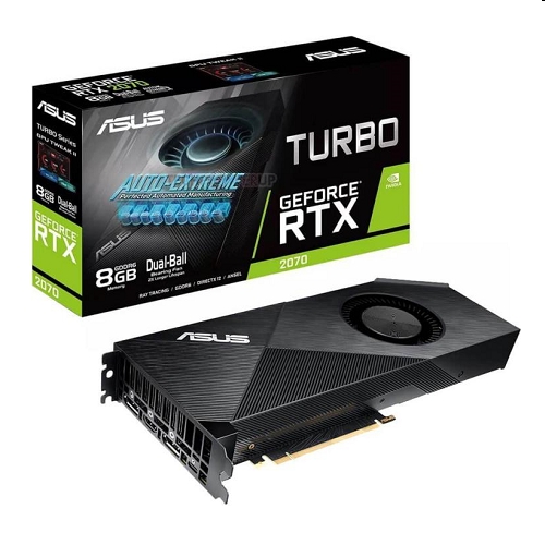 VGA TURBO-RTX2070-8G 8GB DDR6 PCI-Ex16x Asus nVIDIA Videokártya fotó, illusztráció : TURBO-RTX2070-8G