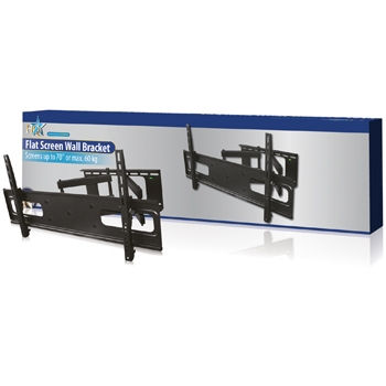 fali konzol lapos képernyős készülékekhez 37-70” 60 kg, fekete fotó, illusztráció : TVS-HQ-FSB17B