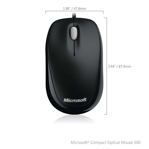 Microsoft Compact Optical Mouse USB Fekete fotó, illusztráció : U81-00017