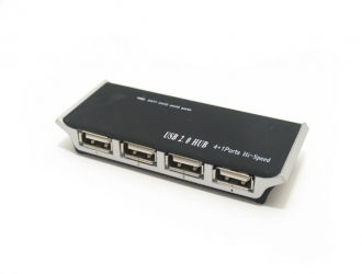 USB HUB Miteck 4 port táppal bőr hatású(1 év) - Már nem forgalmazott termék fotó, illusztráció : UH04LB