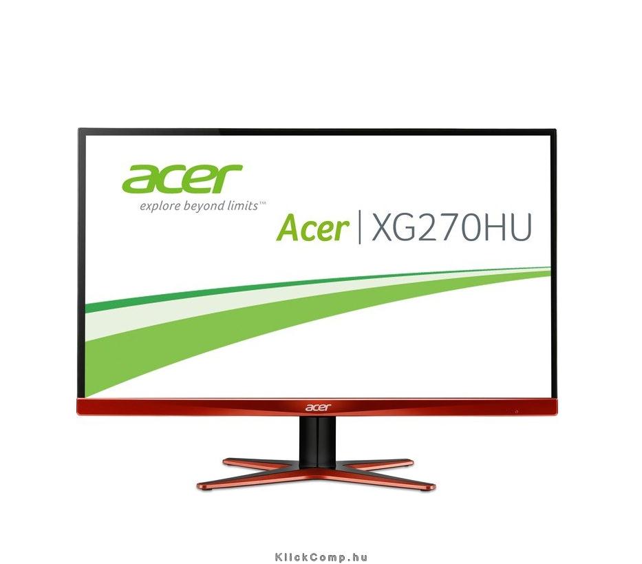 Monitor 27  gamer LED DVI HDMI DisplayPort 144Hz-es multimédiás Acer Predator X fotó, illusztráció : UM.HG0EE.001
