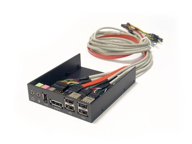 3,5  USB+1394+eSATA+audio kiv, fekete fotó, illusztráció : USBTRAYALLB