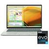 Asus ZenBook laptop 14" QHD i5-1240P 16GB 512GB IrisXe W11 zöld Asus ZenBook UX340 UX3402ZA-KP418W Technikai adatok
