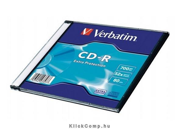 CD-R lemez, 700MB, 52x, vékony tok, VERBATIM  DataLife fotó, illusztráció : VERBATIM-43347
