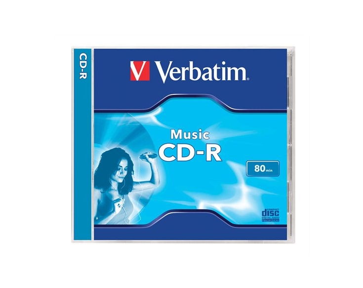 CD-R lemez, 700MB, 80min, 16x, normál tok, VERBATIM  Live it! fotó, illusztráció : VERBATIM-43365