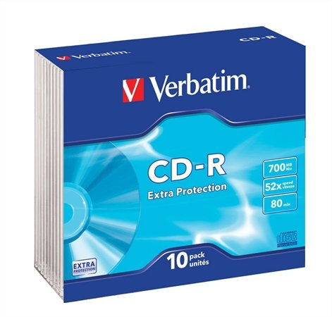 CD-R lemez, 700MB, 52x, vékony tok, VERBATIM  DataLife fotó, illusztráció : VERBATIM-43415