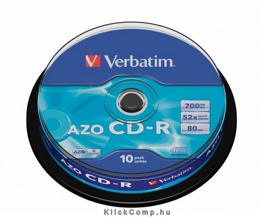 CD-R lemez, Crystal bevonat, AZO, 700MB, 52x, hengeren VERBATIM  DataLife Plus fotó, illusztráció : VERBATIM-43429