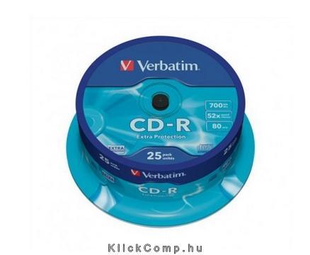 CD-R lemez, 700MB, 52x, hengeren, VERBATIM  DataLife fotó, illusztráció : VERBATIM-43432