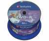 DVD+R lemez, nyomtatható, matt, no-ID, 4,7GB, 16x, hengeren, VERBATIM