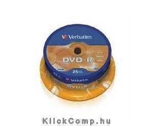 DVD-R lemez, AZO, 4,7GB, 16x, hengeren, VERBATIM fotó, illusztráció : VERBATIM-43522