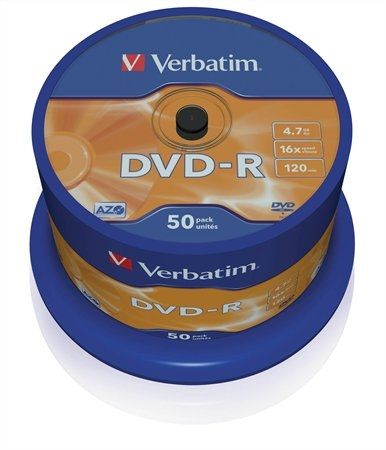 DVD-R lemez, AZO, 4,7GB, 16x, hengeren, VERBATIM fotó, illusztráció : VERBATIM-43548
