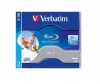 BD-R BluRay lemez, SL, nyomtatható, 25GB, 6x, normál tok, VERBATIM
