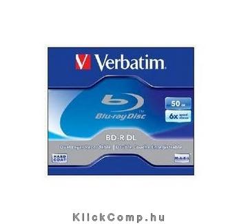 BD-R BluRay lemez, kétrétegű, 50GB, 6x, normál tok, VERBATIM fotó, illusztráció : VERBATIM-43748