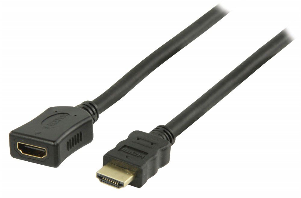 HDMI kábel hosszabbító 1.4 HDMI csatlakozó HDMI bemenet 1m fekete fotó, illusztráció : VGVP34090B10