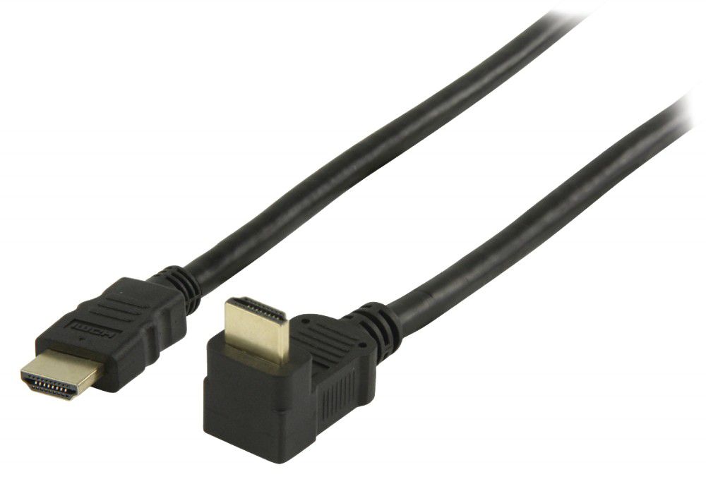 HDMI kábel 1.4 HDMI csatlakozó HDMI csatlakozó 270°-os 2m fekete fotó, illusztráció : VGVP34210B20