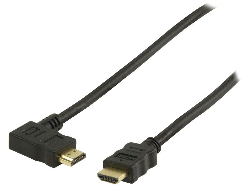 HDMI kábel 1.4 HDMI csatlakozó HDMI csatlakozó balos sarok 1,5m fekete fotó, illusztráció : VGVP34250B15