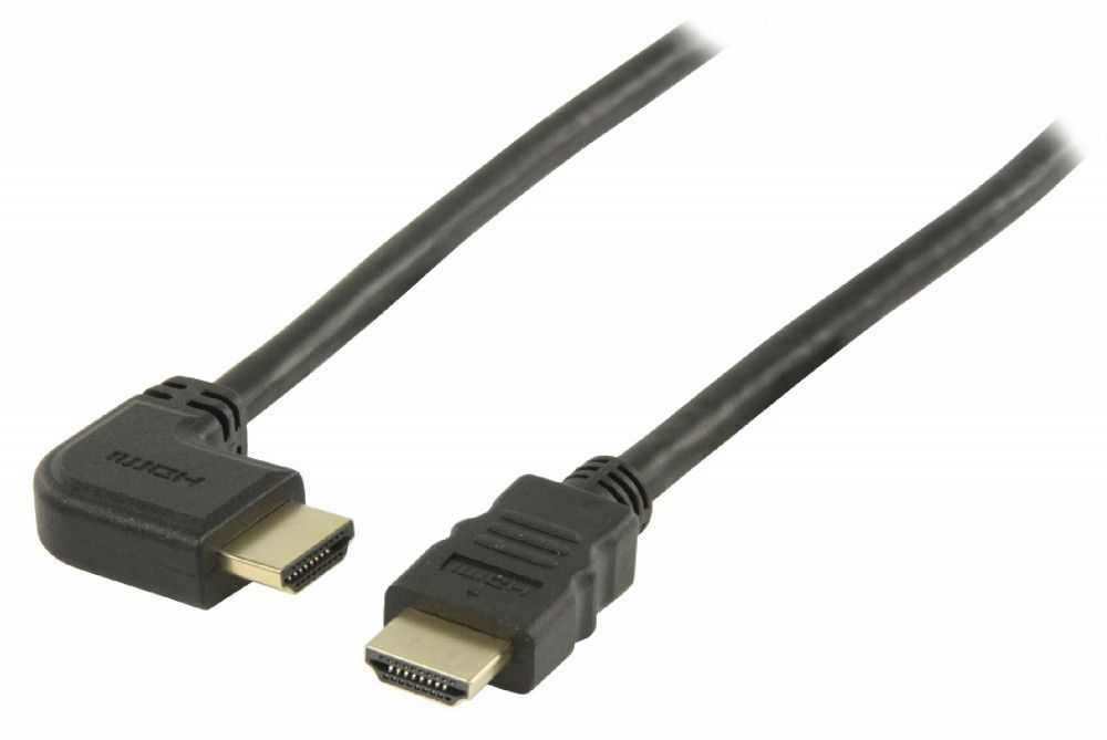 HDMI kábel 1.4 HDMI csatlakozó HDMI csatlakozó, jobbos sarok, 1,00 m, fekete fotó, illusztráció : VGVP34260B10