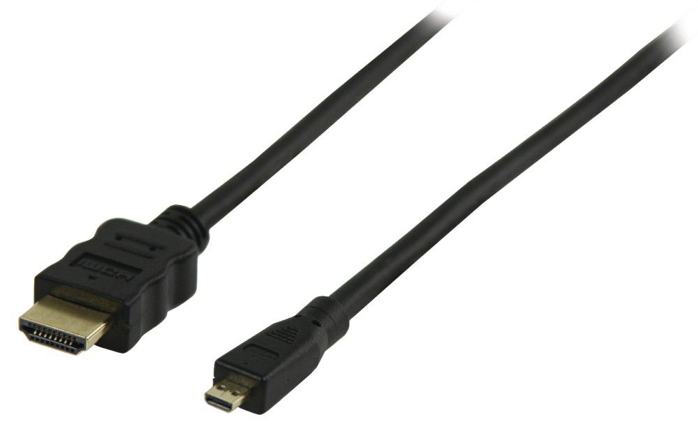 HDMI kábel 1.4 HDMI csatlakozó HDMI micro csatlakozó, 1,50 m, fekete - Már nem fotó, illusztráció : VGVP34700B15