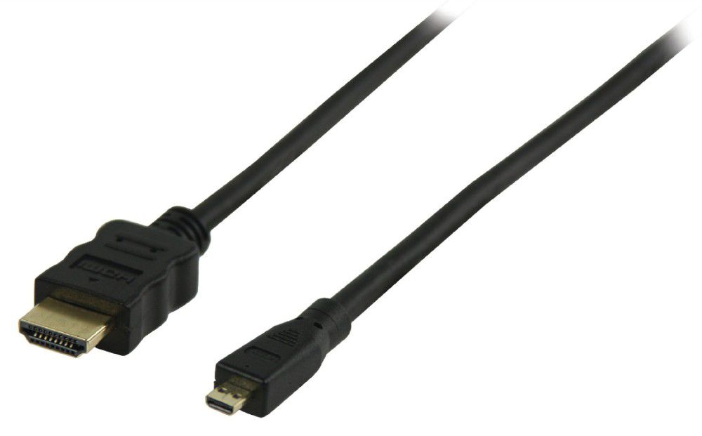 HDMI kábel 1.4 HDMI csatlakozó HDMI micro csatlakozó 5,00m fekete fotó, illusztráció : VGVP34700B50