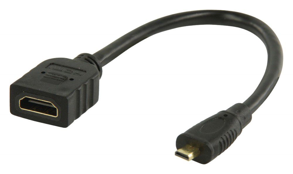 HDMI kábel 1.4 HDMI micro csatlakozó 0,2m fekete fotó, illusztráció : VGVP34790B02