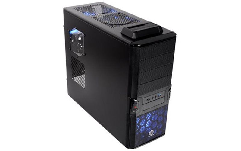 Számítógépház USB3.0 THERMALTAKE V3 BlacX Edition fekete ház dokkolóval fotó, illusztráció : VL800M1W2N