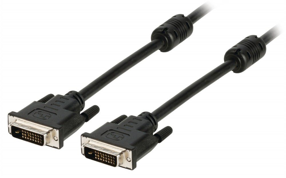DVI kábel: DVI-D 24+1 tűs apa – DVI-D 24+1 tűs apa 3m fekete fotó, illusztráció : VLCP32000B30