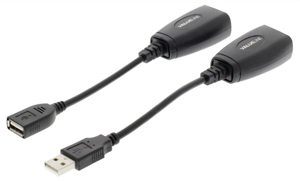 Aktív USB 2.0 Hosszabbító Kábel A Dugasz - A Aljzat 50.0 m Fekete fotó, illusztráció : VLCRP6050