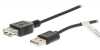 USB hosszabbító-kábel 1m USB2.0 A-A apa/anya