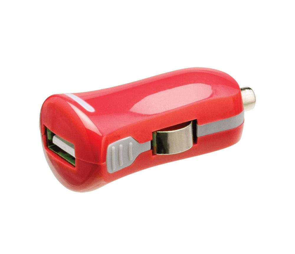 USB autós töltő: 2,1 A, USB A aljzat – 12 V-os szivargyújtó-csatlakozó, piros fotó, illusztráció : VLMP11950R
