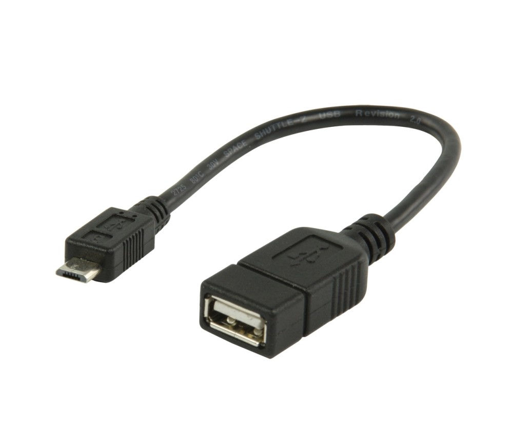 USB kábel A anya microB USB apa 0.2M USB2.0  TABLET TELEFON - Pendrive - Már ne fotó, illusztráció : VLMP60515B020