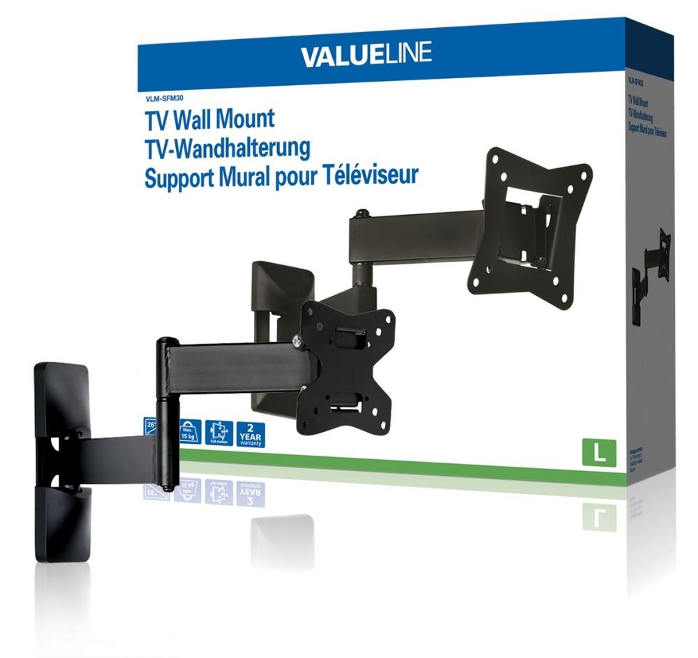 TV fali konzol 10 26 /25 66 cm, 15 kg Dönthető, forgatható fotó, illusztráció : VLM-SFM30